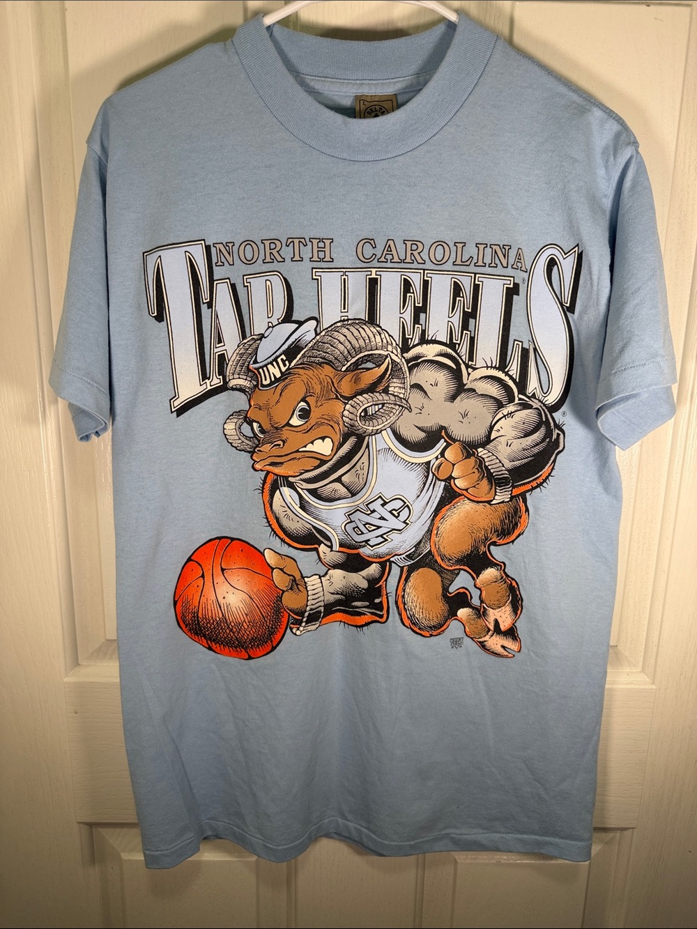 Vintage Delta Light Blue University of North Carolina Ramses Men’s T-Shirt